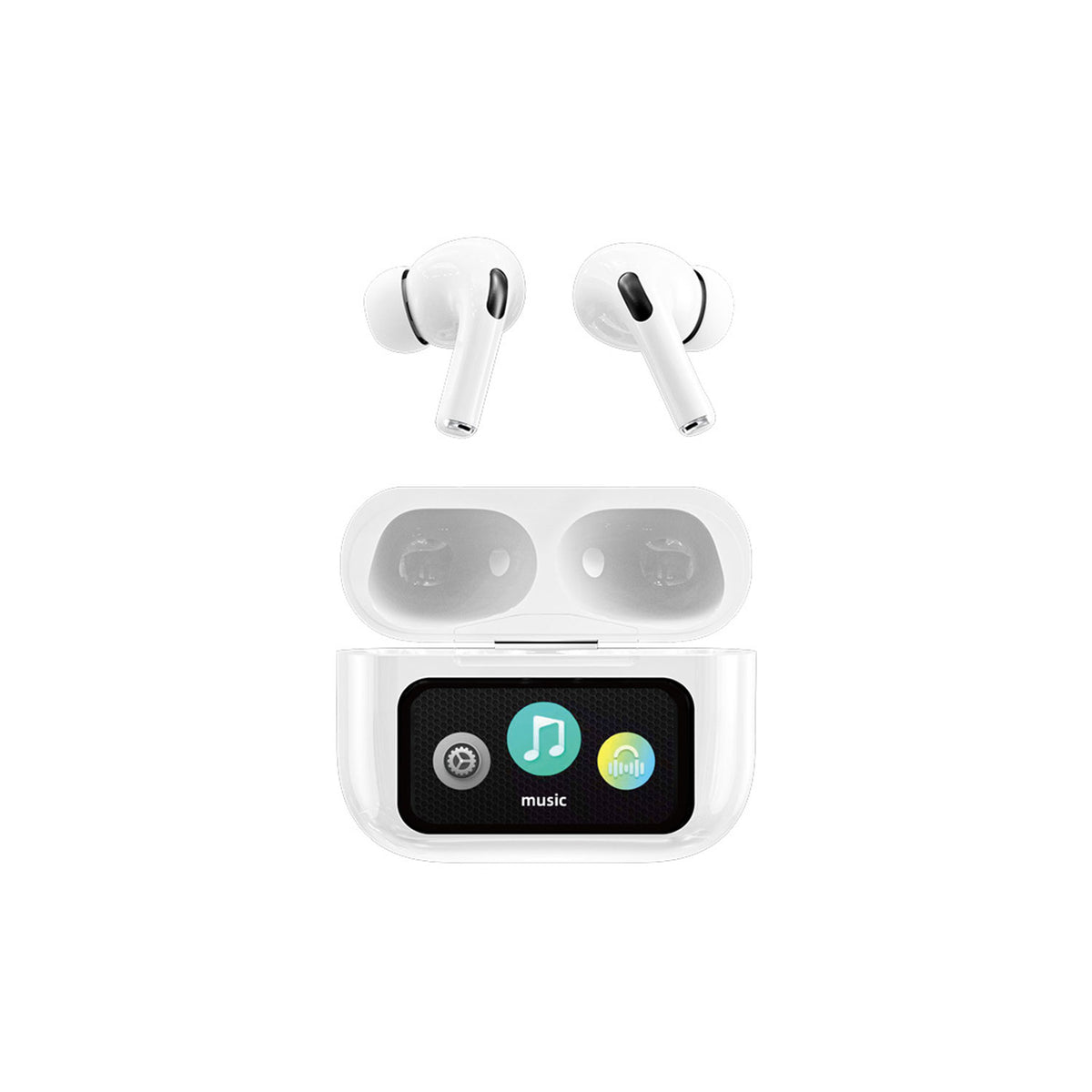 A9 Pro App Anc/enc Display Touch Control Bt 5.4 Wireless Earbuds With