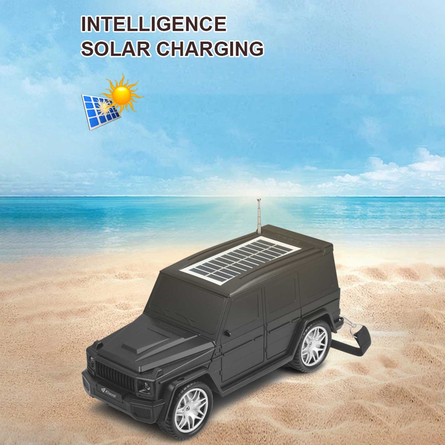 Kisonli B2 10w Solor Charging Fm Modern Car Wireless Portable Bluetoot
